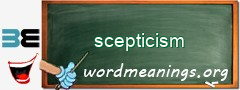 WordMeaning blackboard for scepticism
